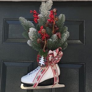 Ice Skate Door Hanging / Wreath